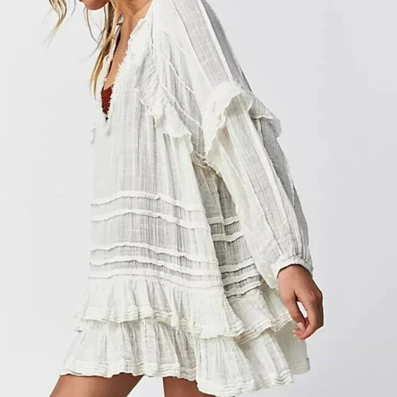 Free People White Mini Dress - Picture 3 of 8